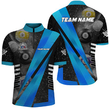 Load image into Gallery viewer, Best Custom Billiard Jerseys Uniform For Men, Personalized Tournament Billiard Shirts |Blue TDM2142