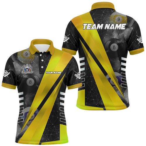 Best Custom Billiard Jerseys Uniform For Men, Personalized Tournament Billiard Shirts |Yellow TDM2144