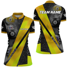 Load image into Gallery viewer, Best Custom Billiard Jerseys Uniform For Women, Personalized Tournament Billiard Shirts |Yellow TDM2144