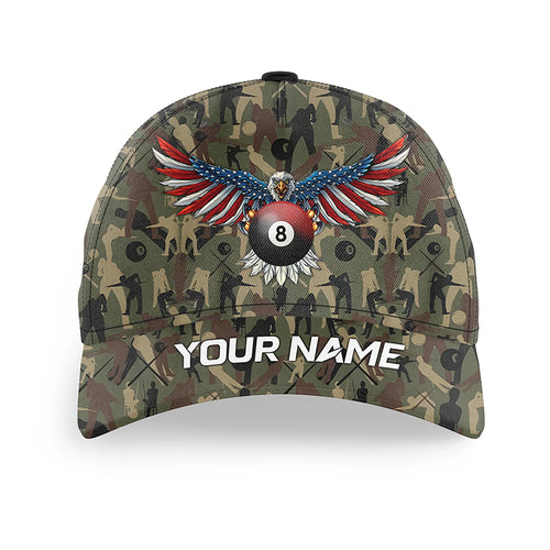 USA Eagle Flag Billiard Camo Pattern Personalized Pool Caps Custom 8 Ball Pool Top Hats Billiard TDM1031