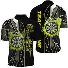 Load image into Gallery viewer, Personalized Yellow Break Glass 3D Darts Shirts For Men Custom Dart League Shirts Best Darts Jersey TDM2152