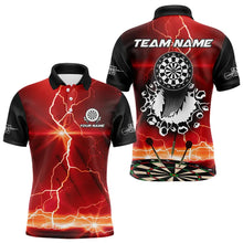 Load image into Gallery viewer, Custom Funny Lightning Dart Shirt With Pocket Option For Men, Darts Jersey TDM3673