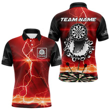 Load image into Gallery viewer, Custom Funny Lightning Dart Shirt With Pocket Option For Men, Darts Jersey TDM3673
