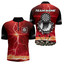 Load image into Gallery viewer, Custom Funny Lightning Dart Shirt With Pocket Option For Men, Darts Jersey TDM3673