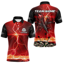 Load image into Gallery viewer, Customized Lightning Dart Shirt With Pocket Option For Men, Red Dart Jersey TDM3674