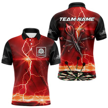 Load image into Gallery viewer, Customized Lightning Dart Shirt With Pocket Option For Men, Red Dart Jersey TDM3674