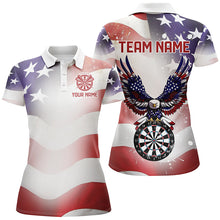 Load image into Gallery viewer, Personalized American Flag Eagle Darts Shirts For Women Custom Pride Patriotic Dart Jerseys TDM2665