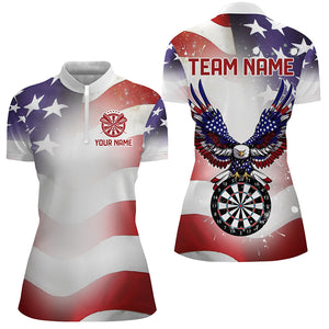 Personalized American Flag Eagle Darts Shirts For Women Custom Pride Patriotic Dart Jerseys TDM2665