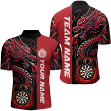 Load image into Gallery viewer, Custom Dragon Dart Shirts For Men, Personalized 3D Dart League Uniform Best Dart Jerseys |Red TDM3136