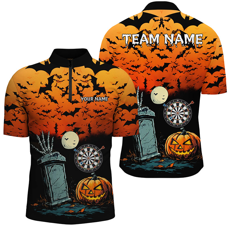 Halloween Spook Night Custom Darts Shirts For Men, Funny Scary Darts Halloween Gifts TDM2666