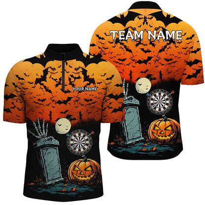 Halloween Spook Night Custom Darts Shirts For Men, Funny Scary Darts Halloween Gifts TDM2666