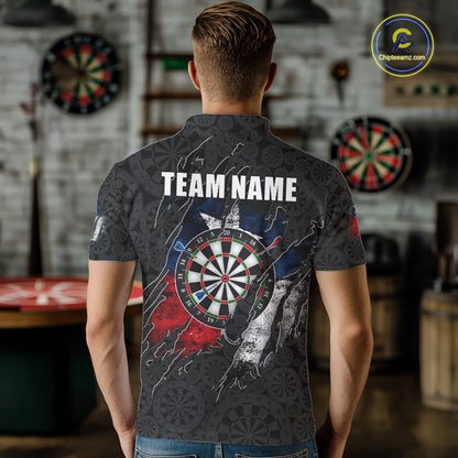Personalized Vintage Texas Flag Darts Shirts For Men Custom Patriotic Darts Team Jersey TDM7762