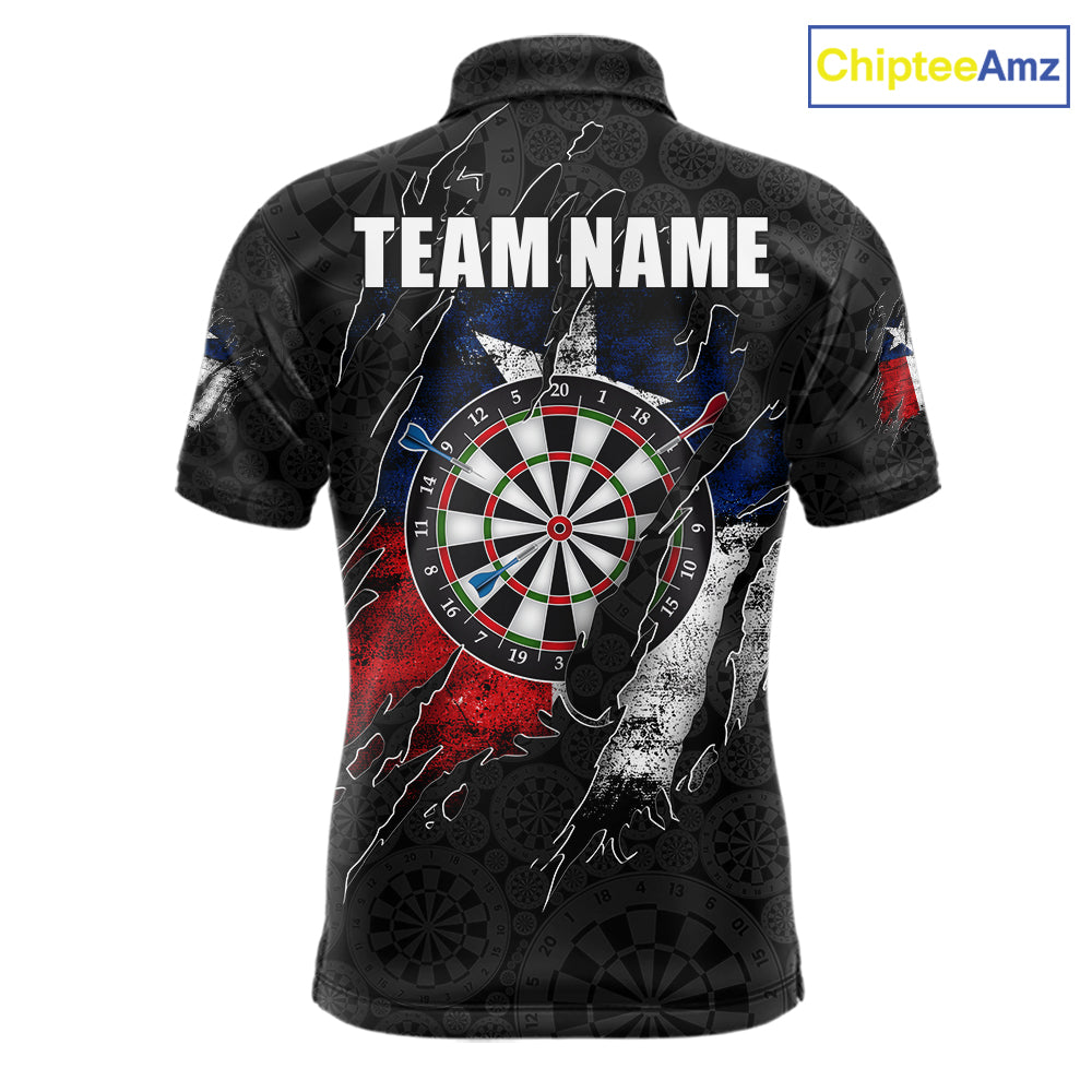 Personalized Vintage Texas Flag Darts Shirts For Men Custom Patriotic Darts Team Jersey TDM7762