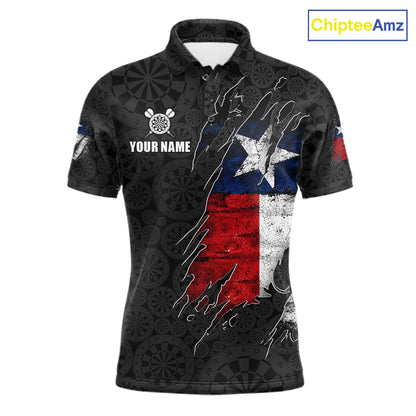 Personalized Vintage Texas Flag Darts Shirts For Men Custom Patriotic Darts Team Jersey TDM7762