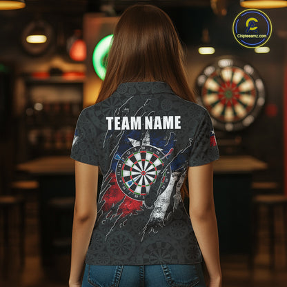 Personalized Vintage Texas Flag Darts Shirts For Women Custom Patriotic Darts Team Jersey TDM7762