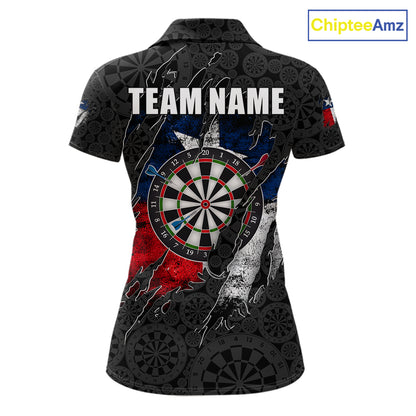 Personalized Vintage Texas Flag Darts Shirts For Women Custom Patriotic Darts Team Jersey TDM7762