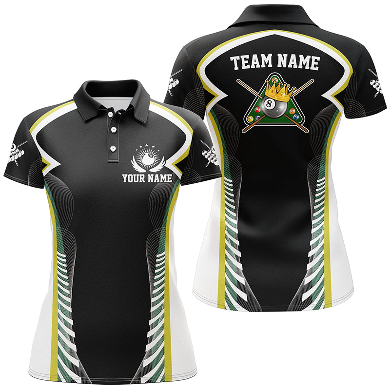 Personalized Billiard 8 Ball Pool Polo Shirts For Women Custom Billiard Apparel Clothing For Player TDM0685