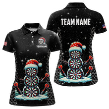 Load image into Gallery viewer, Custom Galaxy Funny Snow Darts Board Christmas Dart Shirts For Women, Xmas Black Dart Jersey Gifts TDM3143