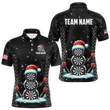 Load image into Gallery viewer, Custom Galaxy Funny Snow Darts Board Christmas Dart Shirts For Men, Xmas Black Dart Jersey Gifts TDM3143