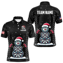 Load image into Gallery viewer, Custom Galaxy Funny Snow Darts Board Christmas Dart Shirts For Men, Xmas Black Dart Jersey Gifts TDM3144