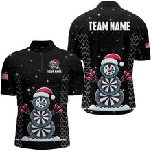 Load image into Gallery viewer, Custom Galaxy Funny Snow Darts Board Christmas Dart Shirts For Men, Xmas Black Dart Jersey Gifts TDM3144