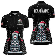 Load image into Gallery viewer, Custom Galaxy Funny Snow Darts Board Christmas Dart Shirts For Women, Xmas Black Dart Jersey Gifts TDM3144