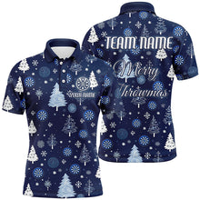 Load image into Gallery viewer, Personalized Blue Funny Christmas Tree Dart Shirts For Men Custom Christmas Dart Jerseys Dart Gift TDM2916