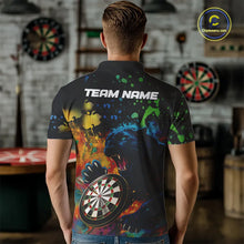 Load image into Gallery viewer, Personalized Colorful Splash Panther Darts Shirt For Men Custom Darts Jersey Team Polo &amp; 1/4 Zip TDM5382
