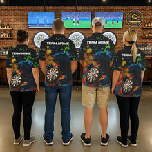 Load image into Gallery viewer, Personalized Colorful Splash Panther Darts Shirt For Women Custom Darts Jersey Team Polo &amp; 1/4 Zip TDM5382