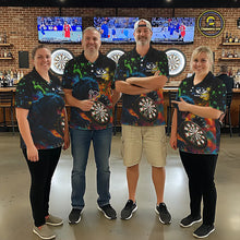 Load image into Gallery viewer, Personalized Colorful Splash Panther Darts Shirt For Women Custom Darts Jersey Team Polo &amp; 1/4 Zip TDM5382