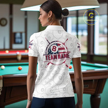 Load image into Gallery viewer, American Flag 8 Ball Billiard Jersey For Women Custom Patriotic Billiard Shirt Team Polo &amp; 1/4 Zip TDM5383