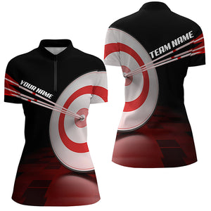 Personalized Archery 3d Target Women Quarter-Zip Shirts Best Archery Shirts Gifts For Player TDM0509