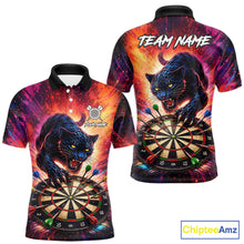Load image into Gallery viewer, Personalized Colorful Panther Darts Shirt For Men Custom Darts Team Jersey Polo &amp; Quarter Zip TDM5670