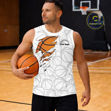Load image into Gallery viewer, Personalized White Basketball Shirt Custom Name And Number Basketball Team Jersey Player Outfit TDM5674