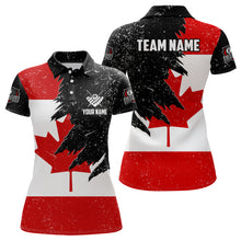 Load image into Gallery viewer, Personalized Grunge Canada Flag Billiard Shirts For Women Custom Patriotic Billiard Jerseys Uniform  TDM2177