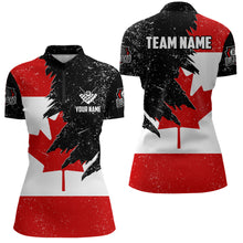 Load image into Gallery viewer, Personalized Grunge Canada Flag Billiard Shirts For Women Custom Patriotic Billiard Jerseys Uniform  TDM2177