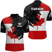 Load image into Gallery viewer, Personalized Grunge Canada Flag Billiard Shirts For Men Custom Patriotic Billiard Jerseys Uniform  TDM2177