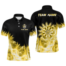Load image into Gallery viewer, Icy Yellow Light Mens Darts Polo &amp; Quarter Zip Shirts Custom Dart Shirts For Team Darts Jerseys TDM3181