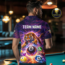 Load image into Gallery viewer, Colorful Billiard Balls Tiger Pool Shirt For Men Custom Thunder Lighting Billiard Team Jersey TDM5685
