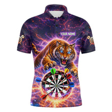 Load image into Gallery viewer, Colorful Thunder Lightning Tiger Darts Shirt For Men Custom Darts Jersey Team Polo &amp; 1/4 Zip TDM5686