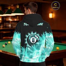 Load image into Gallery viewer, Turquoise Icy Light 8 Ball Pool Hoodie For Men And Women Custom Billiard Hoodie Team Jersey TDM5689