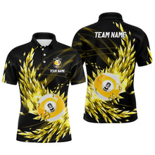 Load image into Gallery viewer, 3D Yellow Frozen Ice Men Billiard Shirts Personalized 9 Ball Pool Billiard Attire Jerseys TDM1774