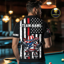 Load image into Gallery viewer, Funny 8 Ball US Flag Billiard Shirt For Men Custom Patriotic Pool Team Jersey Polo &amp; 1/4 Zip TDM6048