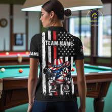 Load image into Gallery viewer, Funny 8 Ball US Flag Billiard Shirt For Women Custom Patriotic Pool Team Jersey Polo &amp; 1/4 Zip TDM6048