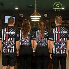 Load image into Gallery viewer, Funny 8 Ball US Flag Billiard Shirt For Men Custom Patriotic Pool Team Jersey Polo &amp; 1/4 Zip TDM6048