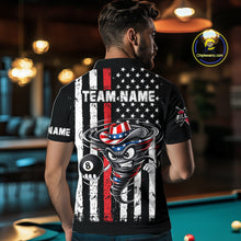 Load image into Gallery viewer, Funny Tornado US Flag 8 Ball Billiard Shirt For Men Custom Pool Team Jersey Polo &amp; Quarter Zip TDM6049