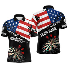 Load image into Gallery viewer, Personalized Grunge American Flag Darts Shirts For Men Custom Patriotic 4Th Of July Dart Jerseys TDM1793