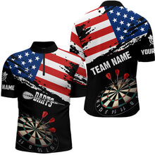 Load image into Gallery viewer, Personalized Grunge American Flag Darts Shirts For Men Custom Patriotic 4Th Of July Dart Jerseys TDM1793