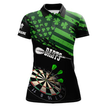 Load image into Gallery viewer, Personalized US Flag St Patrick Day Dart Shirts For Women Custom Luckiest Shamrock Darts Jerseys TDM5709
