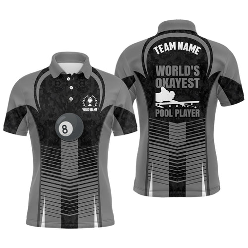 8 Ball Billiard Funny Pool Player Custom Billiard Polo Shirts For Men, Custom Billiards Jersey TDM0096